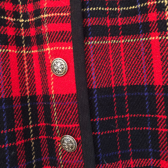 Red Plaid Coat - Picture 2 of 3